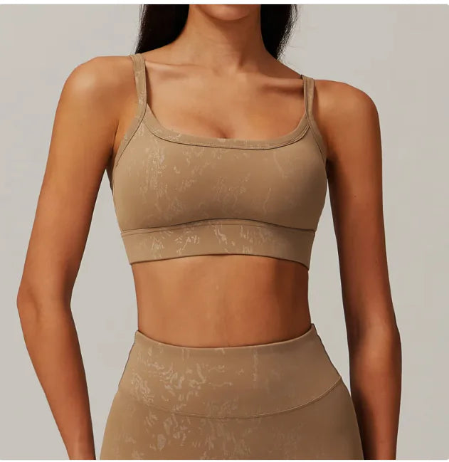 Bronzing Sports Back Support Bra