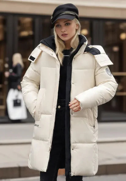 Women's Fashion Simple Thickened Cotton Padded Coat WEM Support (www.WEM.support)