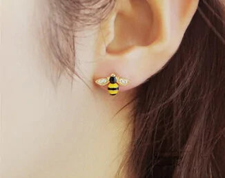 CZ Winged Bee with Enamel Accents WEM Support (www.WEM.support)