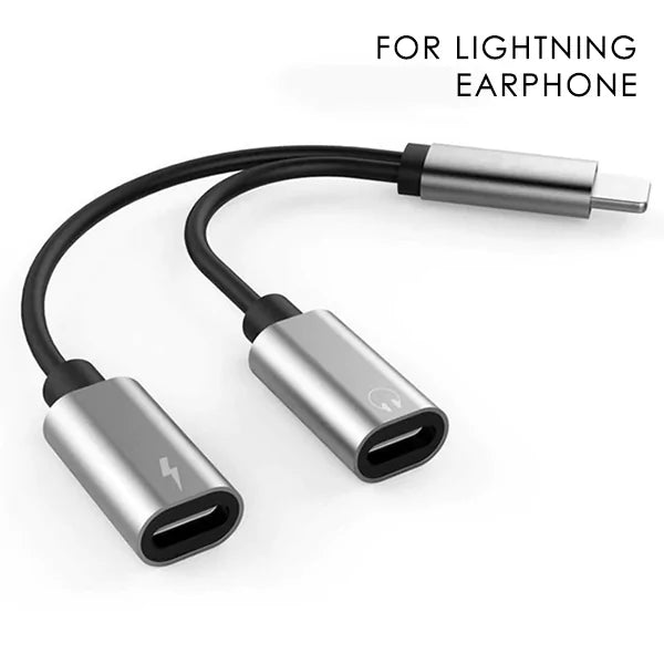 Adaptador Dual de Música e Carregamento WEM Support (www.WEM.support)