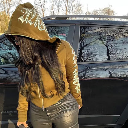 Letter Print Hoodie Sweatshirt