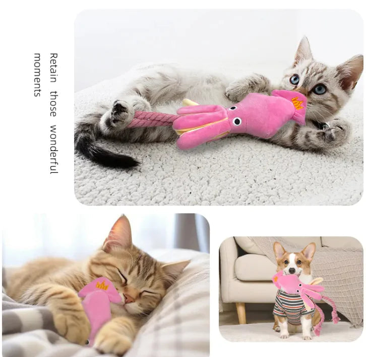 Squid Plush Dog & Cat Chew Toy HejK.com