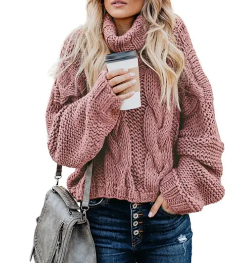 High Neck Women's Sweater WEM Support (www.WEM.support)