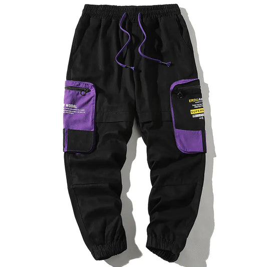 Cargo Color Block Pants with Large Pockets HejK.com Marketplace LLC