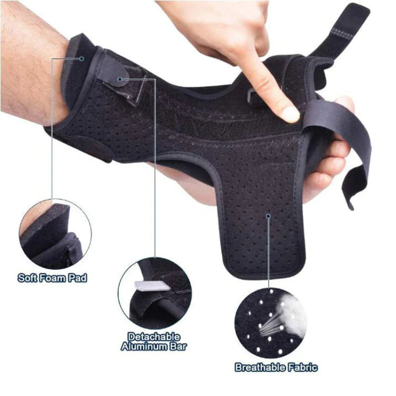Plantar Fasciitis Night Splint Adjustable Foot Drop Ankle Brace Support Toe Pain WEM Support (www.WEM.support)