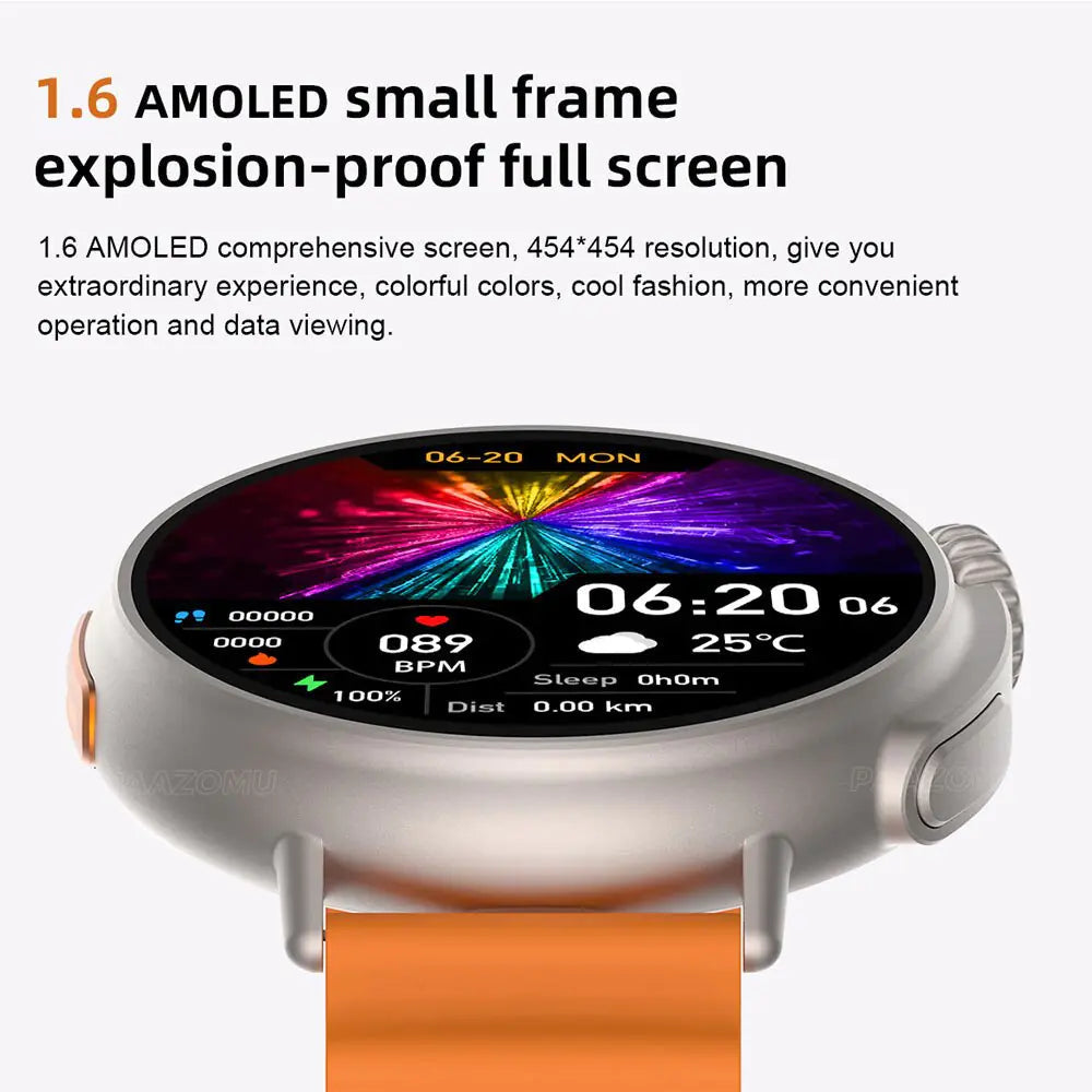 AMOLED 1.6 Inch Smart Watch WEM Support (www.WEM.support)