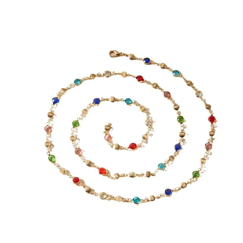 Color Artificial Crystal Necklace HejK.com