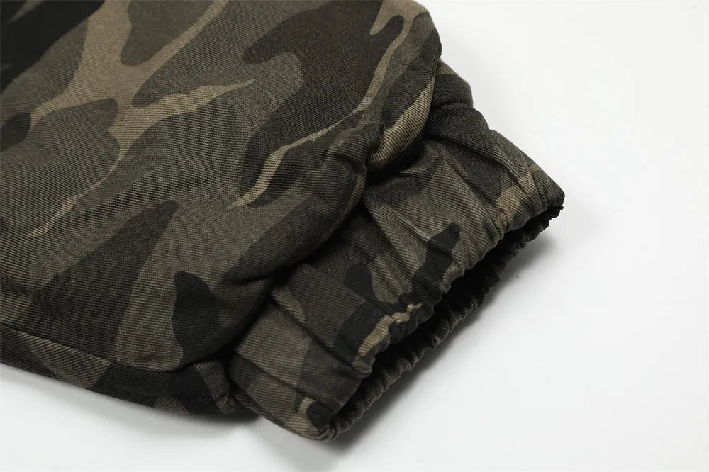 American Retro Camouflage Hooded Cotton Jacket For Men WEM Support (www.WEM.support)