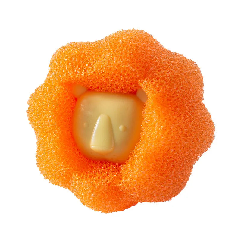 A blue multifunctional laundry ball designed to remove pet hair and help clean clothes by trapping lint and debris.