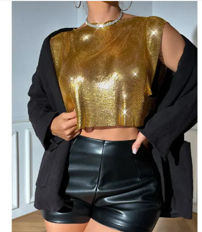 Women's Sequin Metallic Top WEM Support (www.WEM.support)