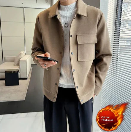 Premium Short Woolen Overcoat