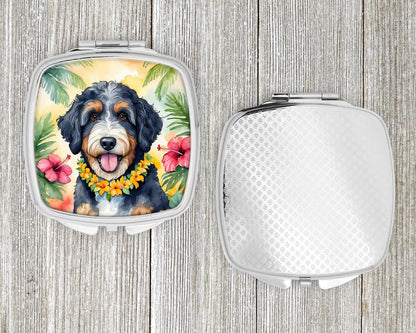 Bernedoodle Luau Compact Mirror WEM Support (www.WEM.support)