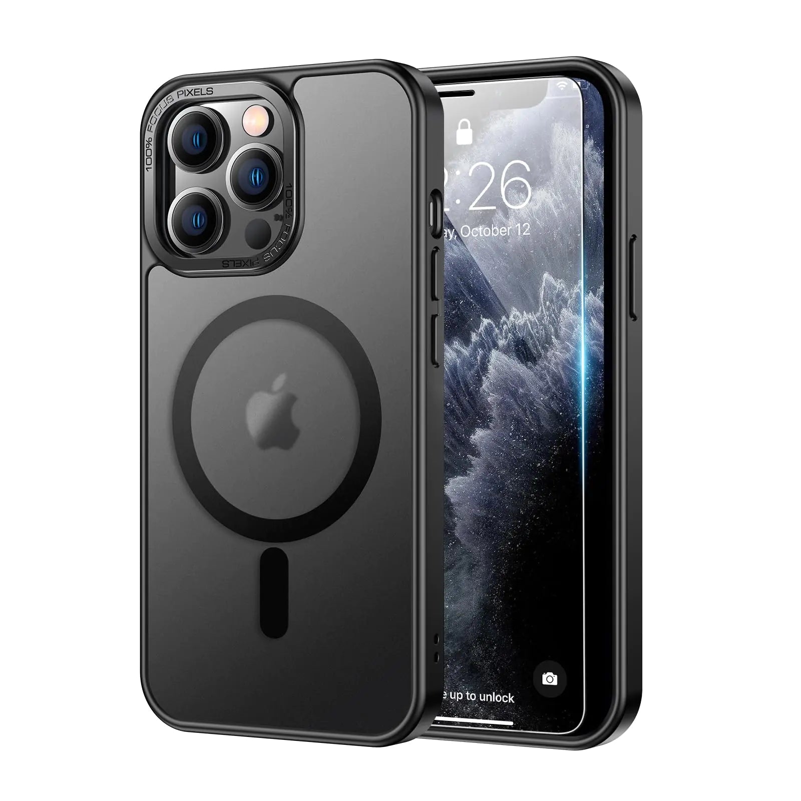 LUHOURI Magnetic for iPhone 13 Pro Max Case with Built-in Kickstand,Screen Protector Included,[Compatible with Magsafe],Slim Fit Shockproof Crystal Cover iPhone 13 Pro Max 6.7" Phone Case Clear Blue HejK.com