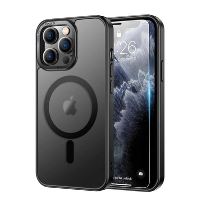 LUHOURI Magnetic for iPhone 13 Pro Max Case with Built-in Kickstand,Screen Protector Included,[Compatible with Magsafe],Slim Fit Shockproof Crystal Cover iPhone 13 Pro Max 6.7" Phone Case Clear Blue HejK.com