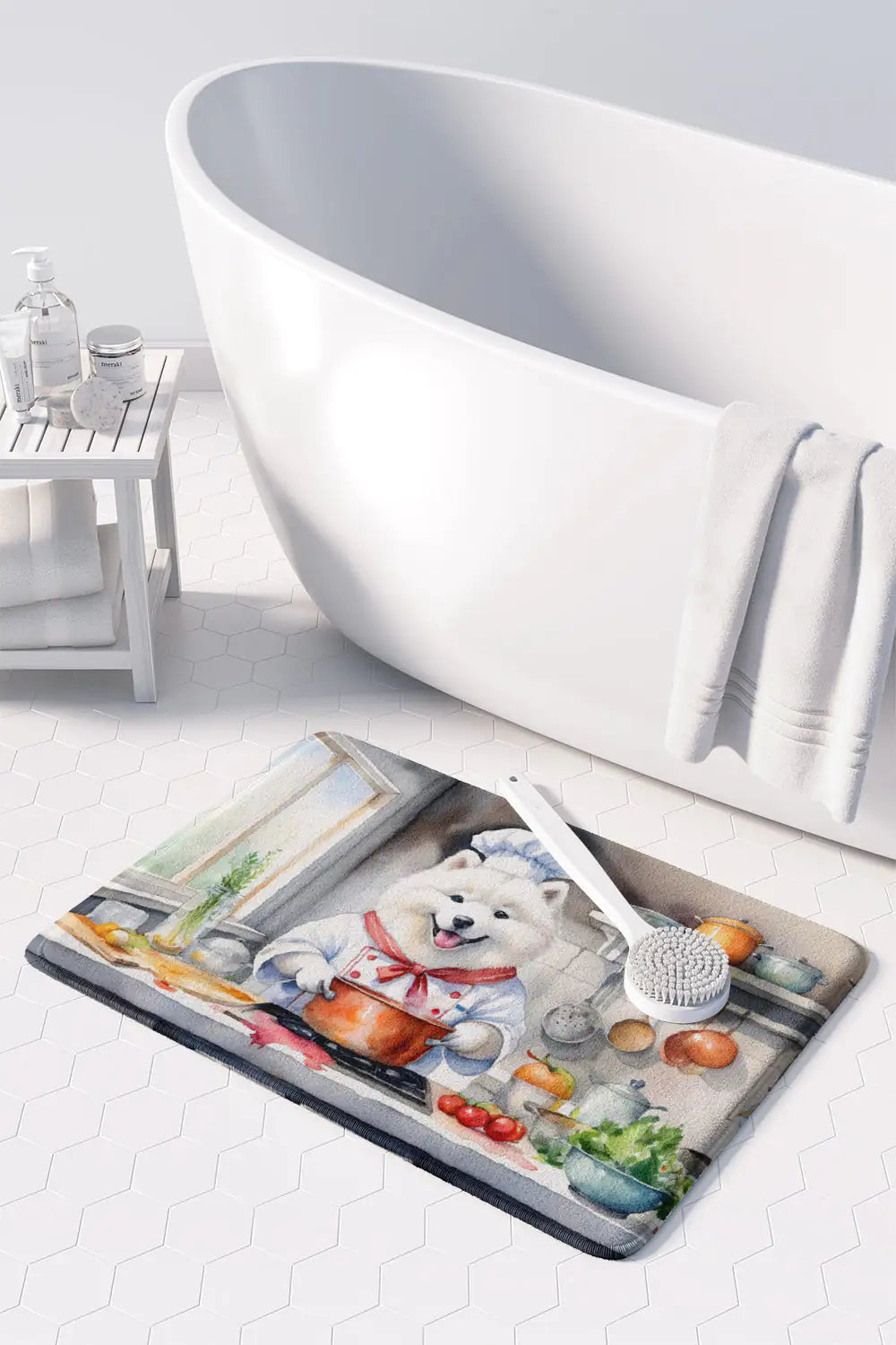 Samoyed The Chef Memory Foam Kitchen Mat WEM Support (www.WEM.support)