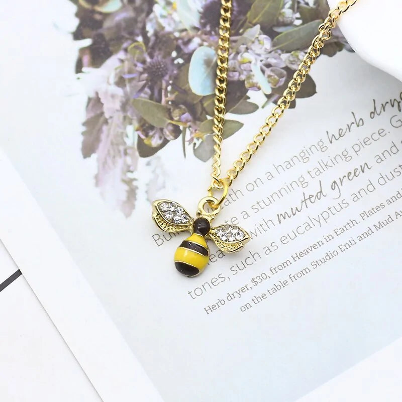 Alternate Bee Pendant With Wings WEM Support (www.WEM.support)