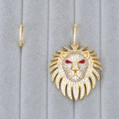 Lion Asymmetry Earrings for Women WEM Support (www.WEM.support)