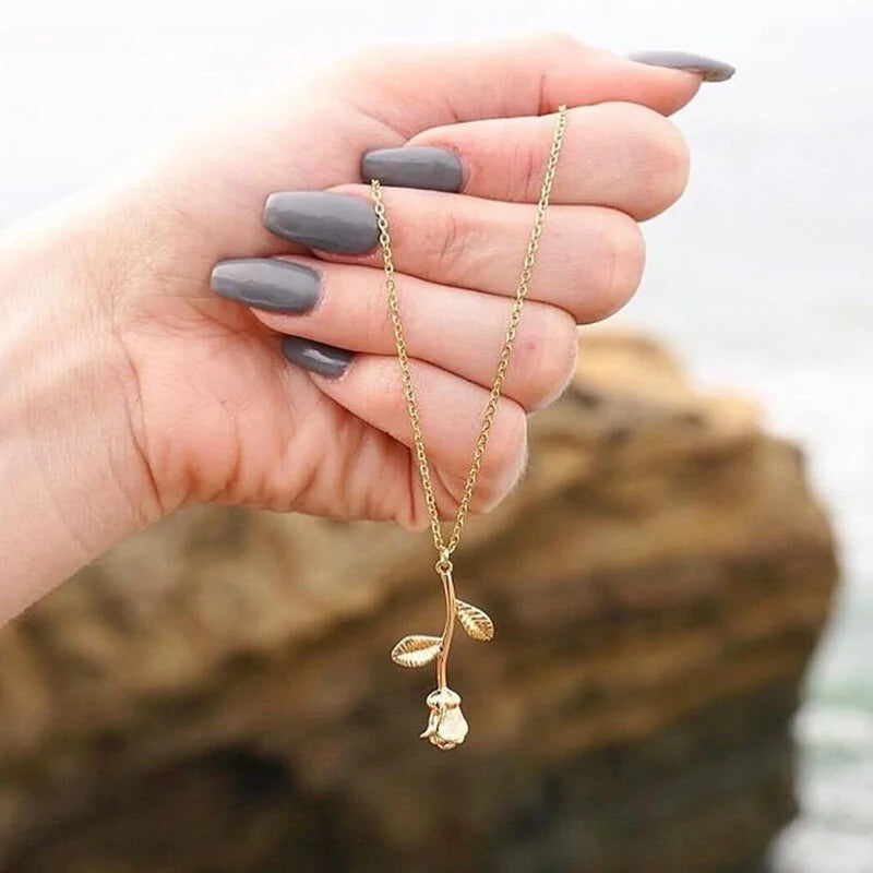 Singular Rose Necklace WEM Support (www.WEM.support)