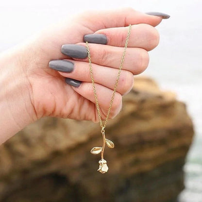 Singular Rose Necklace WEM Support (www.WEM.support)