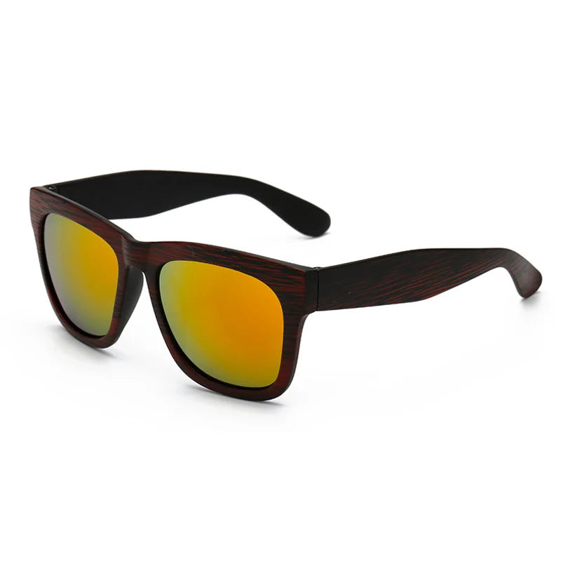 Square Bamboo  Retro Sunglasses WEM Support (www.WEM.support)