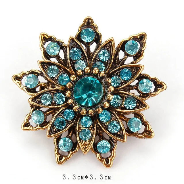 Peacock Flower Brooch WEM Support (www.WEM.support)