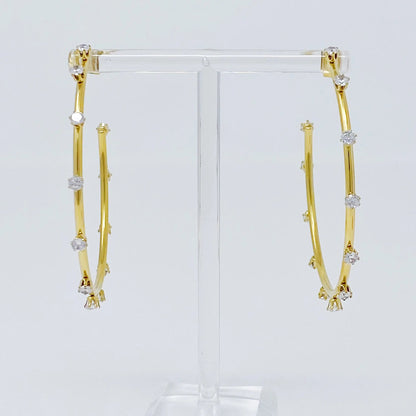 Slim & Jeweled Hoop Earrings WEM Support (www.WEM.support)