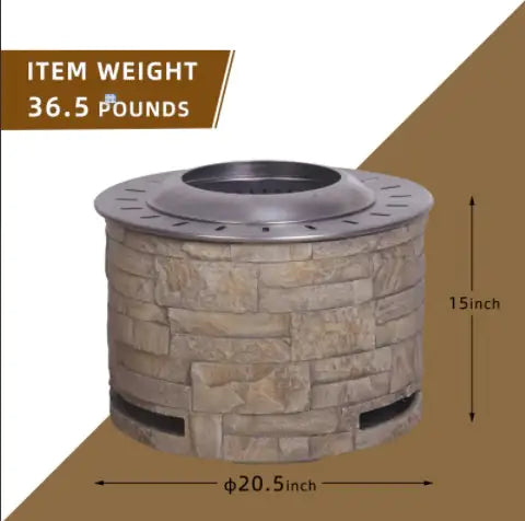 Stackstone Look Smokeless Firepit With Wood PelletTwigWood As The Fuel WEM Support (www.WEM.support)