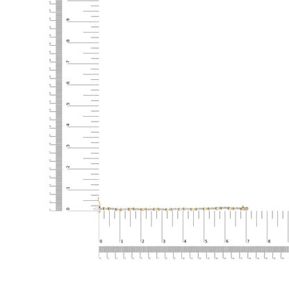 10K Two-Tone Gold 1/2 Cttw Diamond Alternating 3 Stone and X-Link 7" Bracelet (I-J Color, I2-I3 Clarity) WEM Support (www.WEM.support)