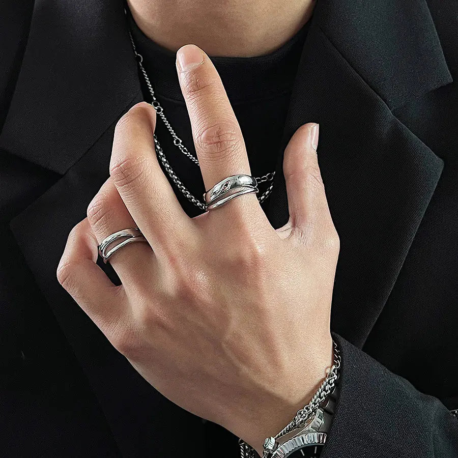 Double Layered Irregular Fashion Ring