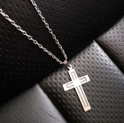 Luminous Stainless Steel Cross Necklace HejK.com Marketplace LLC