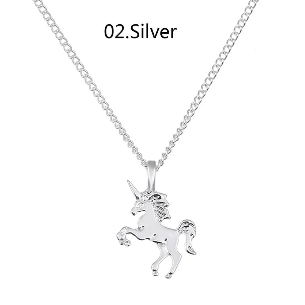 Gold Unicorn Pendant Necklace WEM Support (www.WEM.support)