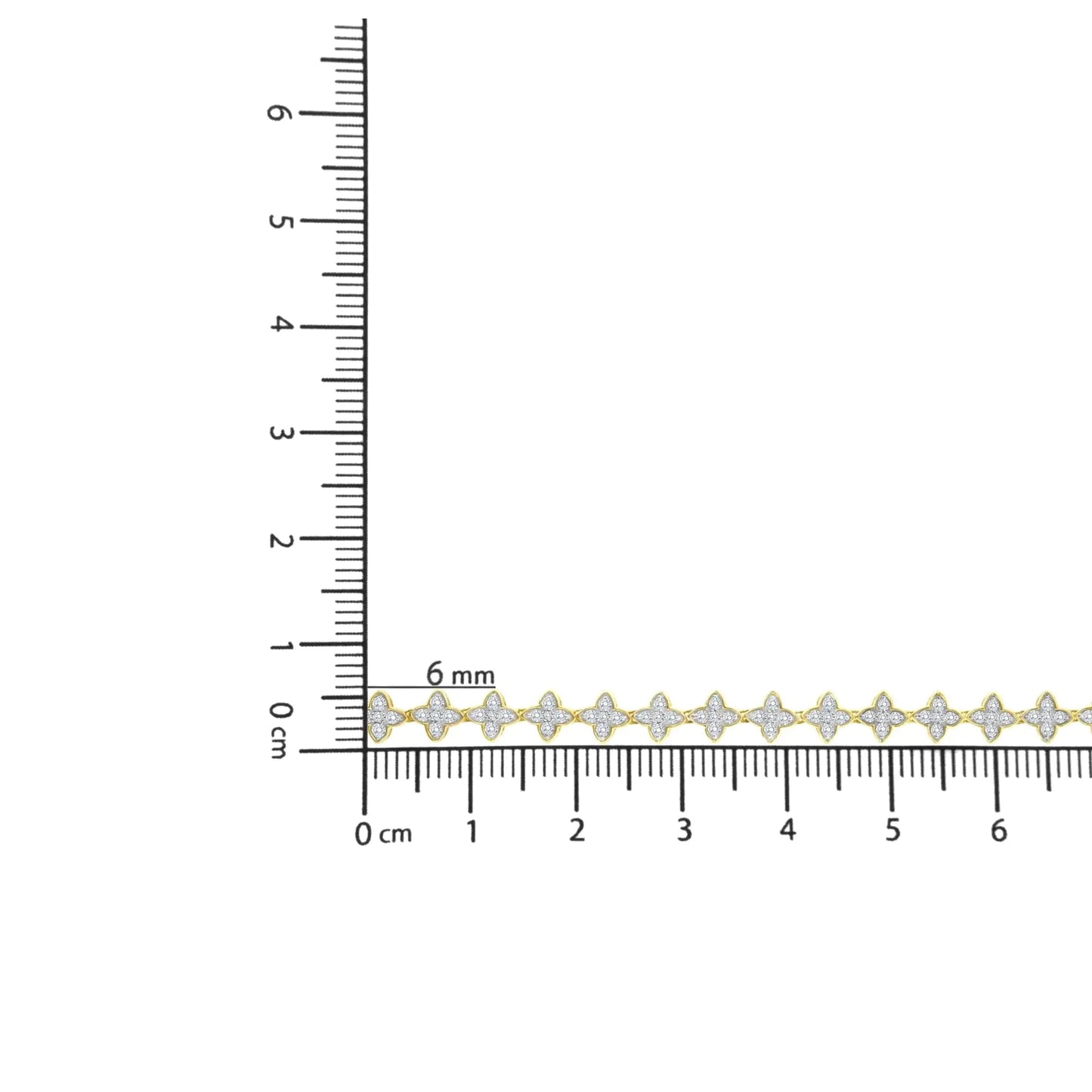 10K Yellow Gold 2.0 cttw Round-Cut Diamond 4 Leaf Clover Link Bracelet (J-K Color, I1-I2 Clarity) - Size 7.25" WEM Support (www.WEM.support)