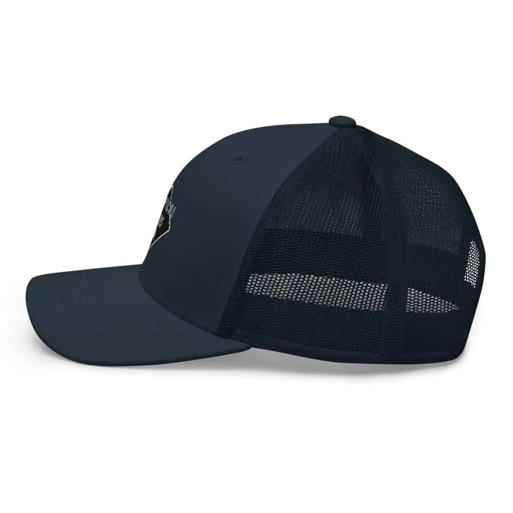 Tropical Seas Shark Fin Trucker Hat WEM Support (www.WEM.support)