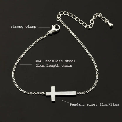 Horizontal Sideways Cross Bracelets WEM Support (www.WEM.support)