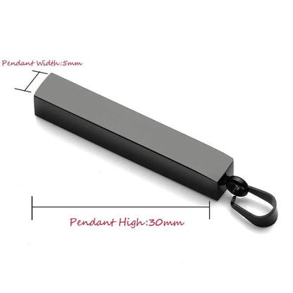 Vertical Bar Stainless Steel Pendant Necklace WEM Support (www.WEM.support)