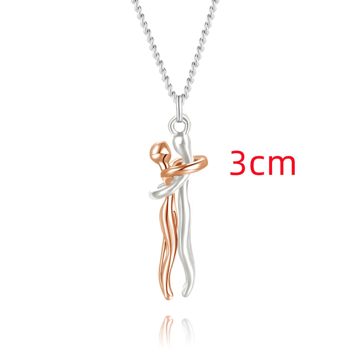 Couple Hugging Pendant Necklace for Women WEM Support (www.WEM.support)