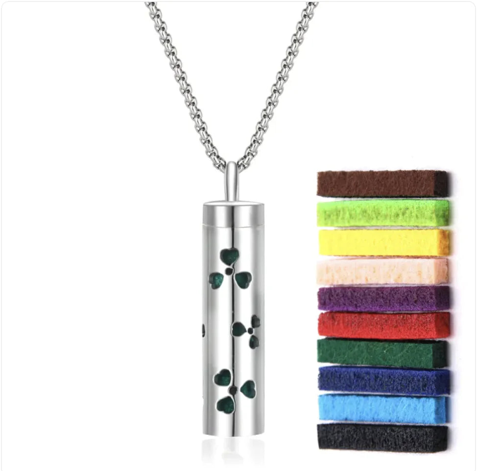 316L Stainless Steel Perfume Oil Diffuser Necklace WEM Support (www.WEM.support)