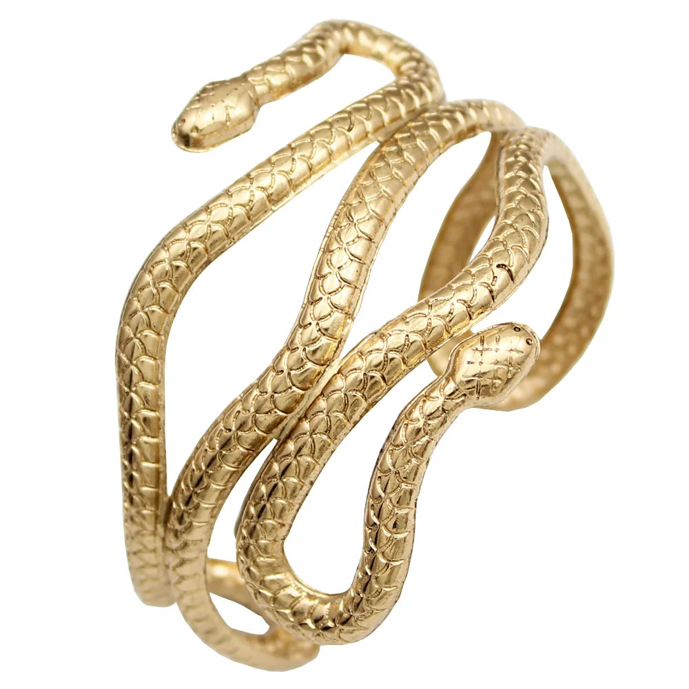 Cleopatra Swirl Snake Arm Cuff Armlet Armband WEM Support (www.WEM.support)
