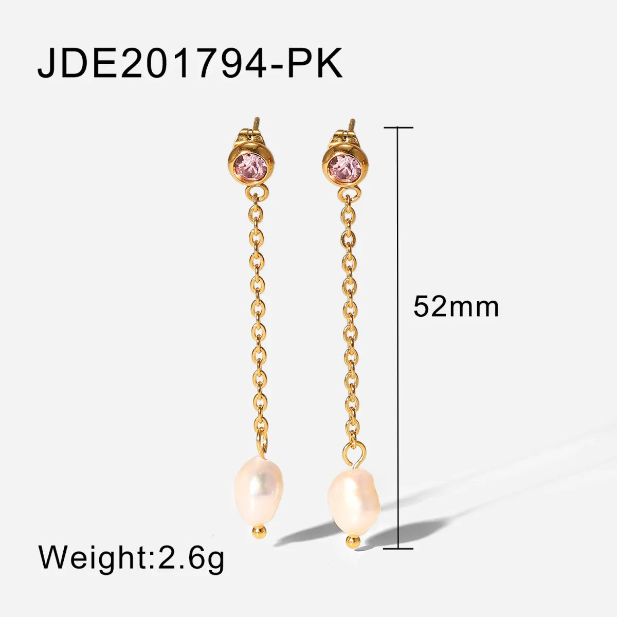 Fashionable Stainless Steel Pearl Earrings HejK.com