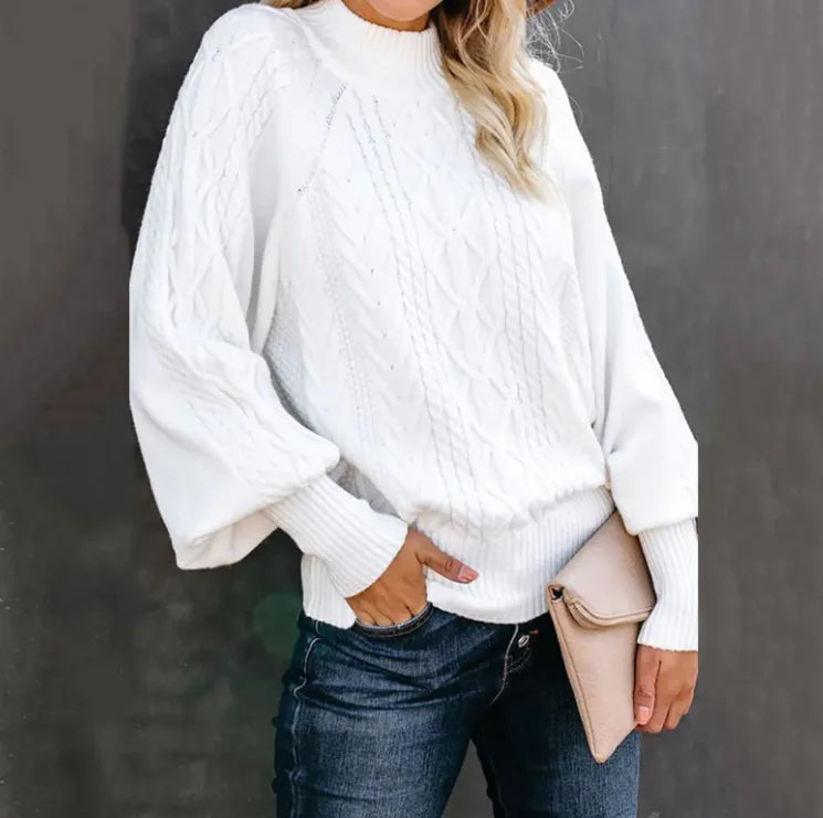 Women's New Style Medium Neck Sweater WEM Support (www.WEM.support)