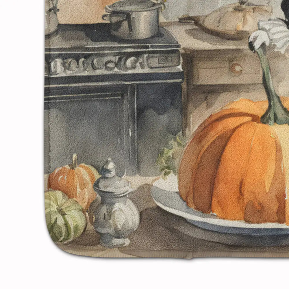 Poodle Fall Kitchen Pumpkins Memory Foam Kitchen Mat WEM Support (www.WEM.support)
