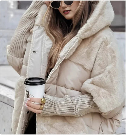 Women's Cozy Oversized Down Jacket Coat WEM Support (www.WEM.support)