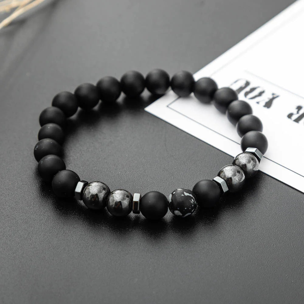 Frosted Stone Magnet Bracelet WEM Support (www.WEM.support)