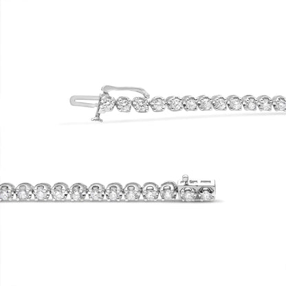 14K White Gold 5.0 Cttw Diamond" Classic Tennis Bracelet for Women (H-I Color, SI1-SI2 Clarity) - 7" Inches WEM Support (www.WEM.support)