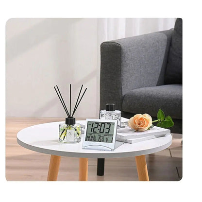 Digital Travel Alarm Clock Foldable Temperature LCD Clock Compact Desk Timer New WEM Support (www.WEM.support)