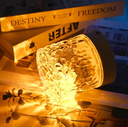 Crystal Lamp Water Ripple Projector Night Light WEM Support (www.WEM.support)