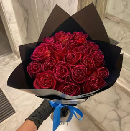 Custom Valentine's Day Bridal Bouquet with Preserved Fresh Flowers WEM Support (www.WEM.support)