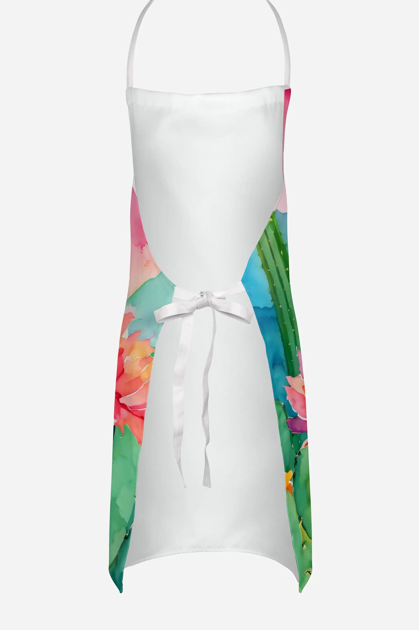 Arizona Saguaro Cactus Blossom in Watercolor Apron WEM Support (www.WEM.support)