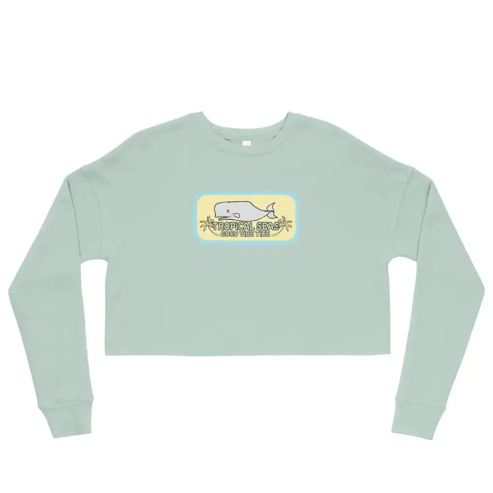 Women's Crop-Top Whale Tail Sweatshirt WEM Support (www.WEM.support)