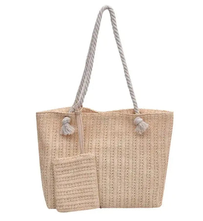 Straw Shoulder Tote Bag WEM Support (www.WEM.support)